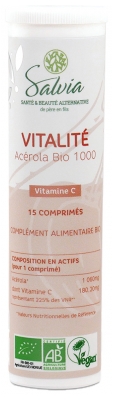 Salvia Nutrition Vitalité Acérola 1000 Bio 15 Unités