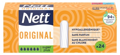 Nett Tampons ® Original Tampon Sans Applicateur Super Plus Boite de 24