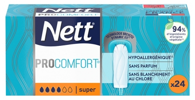 Nett Tampons ® Procomfort Tampon Sans Applicateur Super Boite de 24