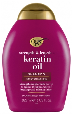 Ogx Shampoing Huile de Kératine Cheveux Abîmés & Cassants 385 ml