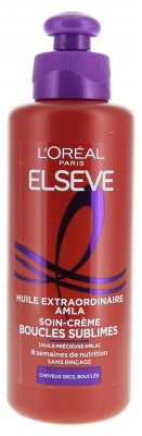 L'Oréal Paris Elseve Huile Extraordinaire Amla Soin-Crème Boucles Sublimes Cheveux Secs Bouclés 200 ml
