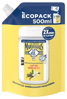 Le Petit Marseillais Douche Crème Extra Doux Lait Vanille Eco Recharge 500 ML