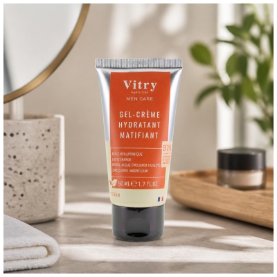 Vitry Men Care Gel-Crème Hydratant et Matifiant 50 ML