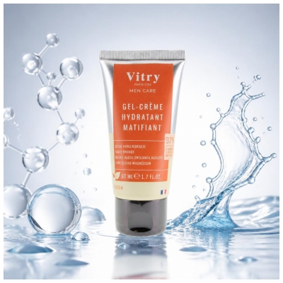 Vitry Men Care Gel-Crème Hydratant et Matifiant 50 ML