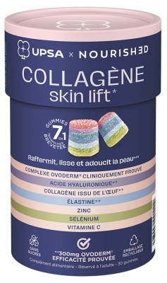 UPSA x Nourished Collagène 7-en-1 Skin Lift 30 Gummies