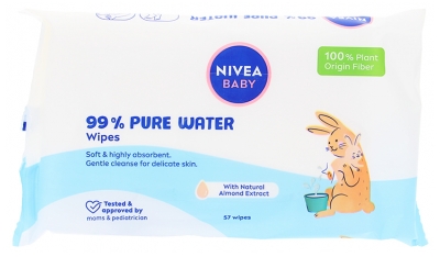 Nivea Baby Lingettes d'Eau Nettoyante 57 Pièces