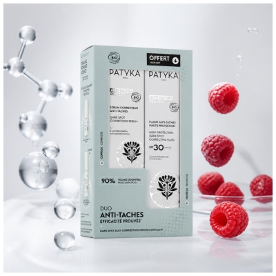PATYKA Anti-Taches Perfect Sérum Correcteur Anti Taches Bio 30 ML + Fluide Anti Taches SPF30 Bio 40 ML Offert