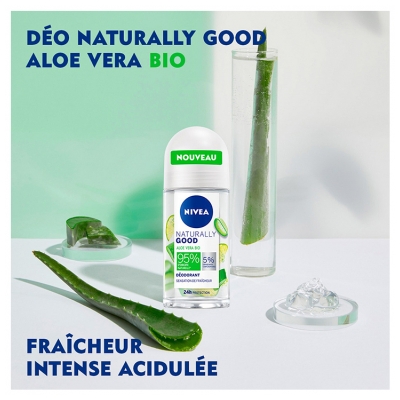Nivea Naturally Good Protection 24H à l'Aloe Vera Bio Déodorant Roll-On 50 ml