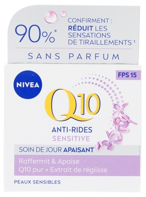 Nivea Q10 Sensitive Soin de Jour Apaisant Peaux Sensibles Anti-Rides FPS15 50 ml