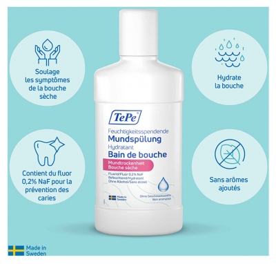 TePe Bain de Bouche Hydratant Non Aromatisé 500 ml