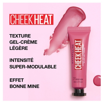 Maybelline New York Gel-Crème Cheek Heat Blush 10 ml - Teinte : 25 Fuchsia Spark