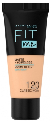 Maybelline New York Fit me ! Matte + Poreless Fond de Teint 30 ml - Teinte : 120 Beige Rosé