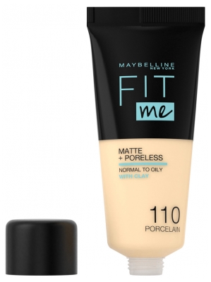 Maybelline New York Fit me ! Matte + Poreless Fond de Teint 30 ml - Teinte : 110 Porcelaine