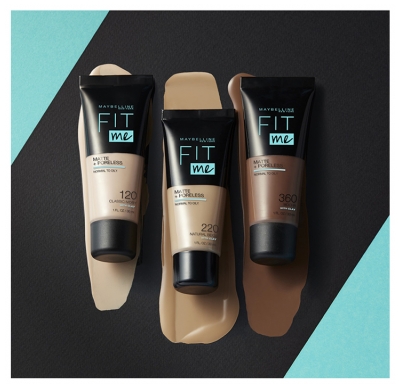 Maybelline New York Fit me ! Matte + Poreless Fond de Teint 30 ml - Teinte : 250 Beige Ensoleillé