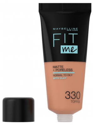 Maybelline New York Fit me ! Matte + Poreless Fond de Teint 30 ml - Teinte : 330 Caramel Doré