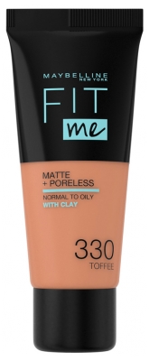 Maybelline New York Fit me ! Matte + Poreless Fond de Teint 30 ml - Teinte : 330 Caramel Doré