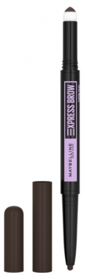 Maybelline New York Express Brow Satin Duo 2en1 Crayon + Poudre à Sourcils 1,9 g - Teinte : Black Brown