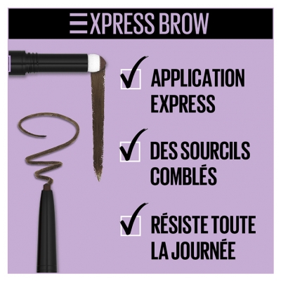 Maybelline New York Express Brow Satin Duo 2en1 Crayon + Poudre à Sourcils 1,9 g
