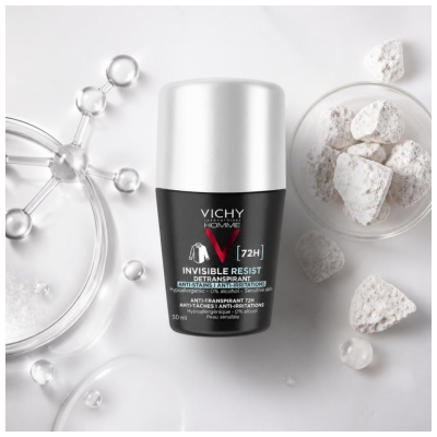 Vichy Homme Déodorant Invisible Resist Dermo-Détranspirant 72H 50 ML