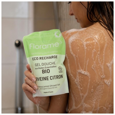 Florame Gel Douche Verveine Citron Rechargeable Bio Eco Recharge 700 ML