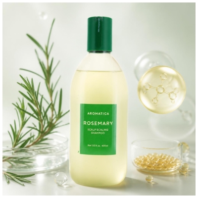 Aromatica Romarin Shampoing Anti-Pelliculaire Exfoliant 400 ml