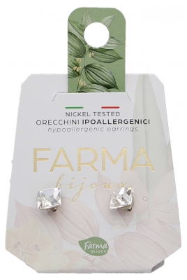 Pharma Bijoux Boucles d'Oreilles Hypoallergéniques Carré 6 MM