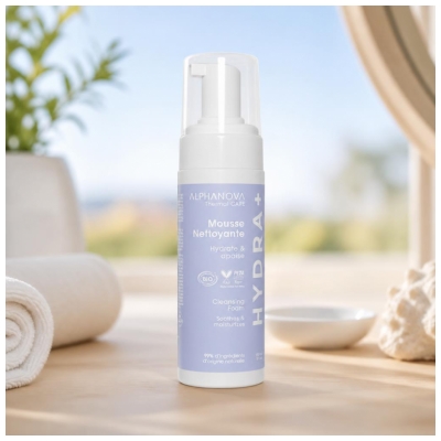 Alphanova Thermal Care Hydra + Mousse Nettoyante Hydratante Apaisante Bio 150 ml