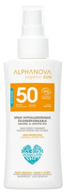 Alphanova Organic Sun Spray Hypoallergenique Spf50 Bio* Sensitive 90 g