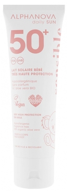 Alphanova Sun Sensible Lait Solaire Bébé Très Haute Protection SPF50+ 50 ml 