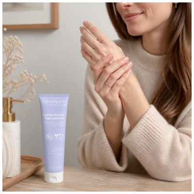 Alphanova Thermal Care Hydra + Crème Mains Réparatrice Hydratante Apaisante Bio 150 ml