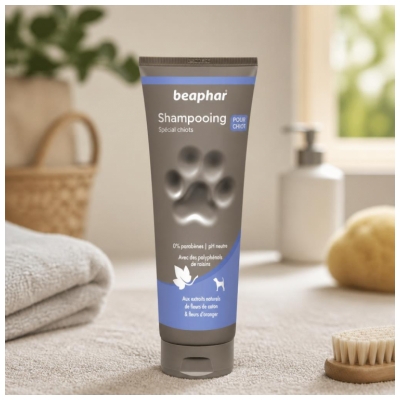 Beaphar Shampooing Chiots
Extraits de Fleurs de Coton & Fleurs d'Oranger - 250 ml