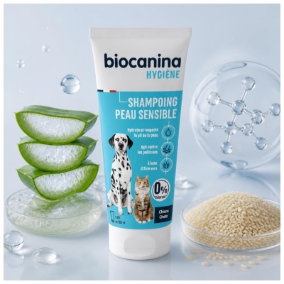 Biocanina Hygiène Shampoing Peau Sensible Chiens et Chats 200 ml