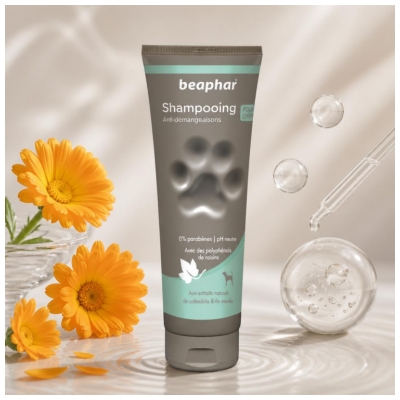 Beaphar Shampooing Anti-Démangeaisons
Extraits de Calendula & de Menthe - 250 ml