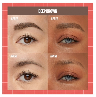 Maybelline New York Build-A-Brow 2en1 Feutre & Gel à Sourcils 10 ml - Teinte : 260 Deep Brown