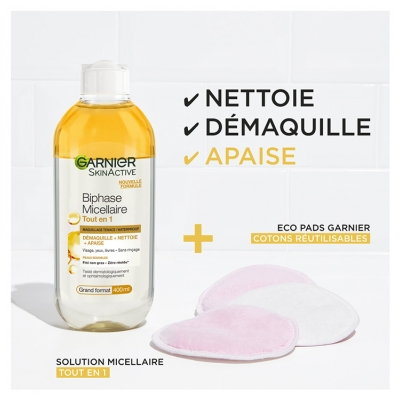 Garnier SkinActive Micellaire Biphase Nettoie et Apaise 400 ml