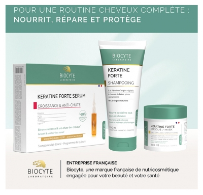 Biocyte Keratine Forte 900 mg Boost Croissance & Force du Cheveu 60 Gélules