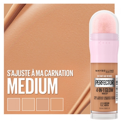 Maybelline New York Instant Anti-Âge Perfector 4-In-1 Glow 20 ml - Teinte : 02 Medium