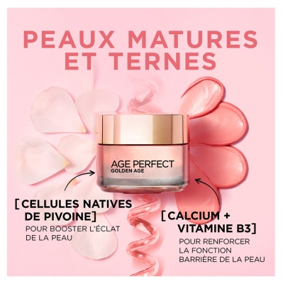 L'Oréal Paris Age Perfect Golden Age Soin Rosé Re-Fortifiant Jour Peaux Matures et Ternes 50 ml