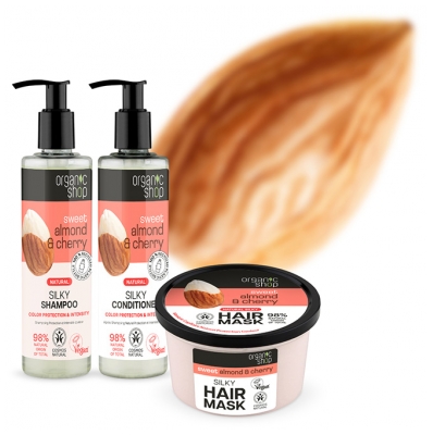 Organic Shop Après Shampoing Couleur Amande & Cerise