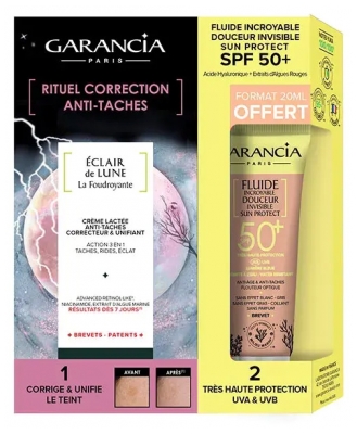 Garancia Éclair de Lune la Foudroyante 30 ml + Solaire Fluide Incroyable Douceur Invisible Spf50+ - 40 ml