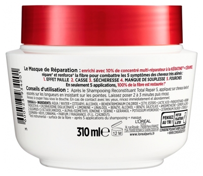 L'Oréal Paris Elseve Total Repair 5 Masque pour Cheveux Abimés 310 ml