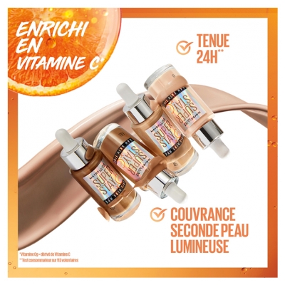 Maybelline New York Superstay 24H Skint Tint Fluide de Teint Longue Tenue 30 ml - Teinte : 31