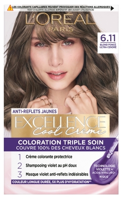 L'Oréal Paris Excellence Cool Crème Coloration Triple Soin avec Acide Hyaluronique 192 ml