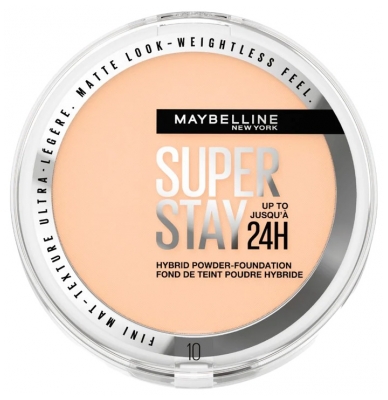 Maybelline New York Superstay 24H Fond de Teint-Poudre Hybride Haute Couvrance 9 g - Teinte : 10