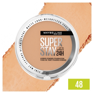 Maybelline New York Superstay 24H Fond de Teint-Poudre Hybride Haute Couvrance 9 g - Teinte : 48