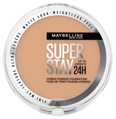 Maybelline New York Superstay 24H Fond de Teint-Poudre Hybride Haute Couvrance 9 g - Teinte : 48