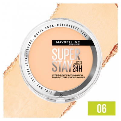 Maybelline New York Superstay 24H Fond de Teint-Poudre Hybride Haute Couvrance 9 g - Teinte : 06