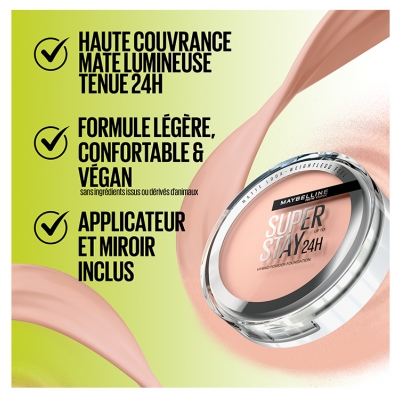 Maybelline New York Superstay 24H Fond de Teint-Poudre Hybride Haute Couvrance 9 g - Teinte : 75