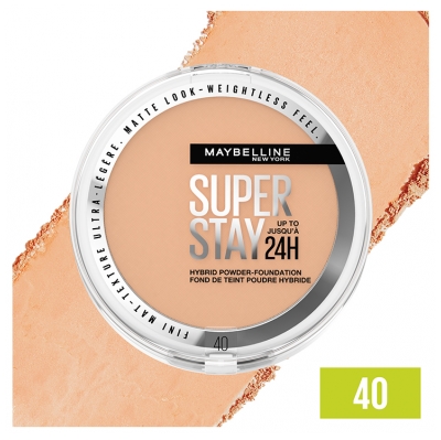 Maybelline New York Superstay 24H Fond de Teint-Poudre Hybride Haute Couvrance 9 g - Teinte : 40