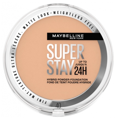 Maybelline New York Superstay 24H Fond de Teint-Poudre Hybride Haute Couvrance 9 g - Teinte : 40